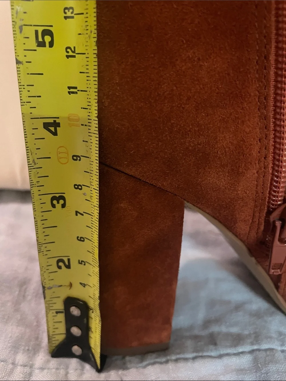 Urban Outfitters Rust Suede Block Heel Ankle Boots